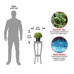 National Tree Company Artificial Shrub | Includes Pot Base | 13 inches, Green