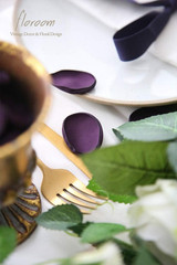 300Pcs Rose Petals Plum Faux Silk Flower Petals for Wedding Flower Girl Basket A