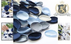 300 Satin Rose Petals in Navy Blue – Perfect for Weddings & Table Centerpieces