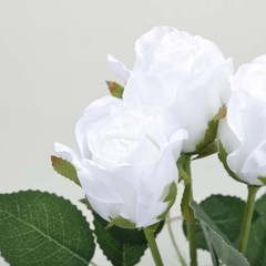 WHITE 24 Artificial 31″ Long Stem Silk ROSE FLOWERS Party Events Decorations