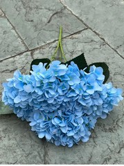 Large Size 5 Heads Artificial Flowers White Pink Hydrangea Silk DIY Wedding Brid
