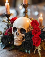 50pcs Artificial Roses Flowers in Bulk,Velvet Fake Rose with Long Stem Black