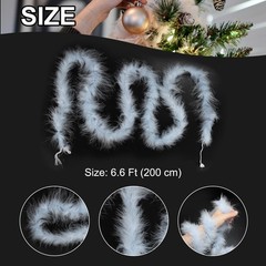 1 Pcs 6.6 Ft Feather Boas Feather for DIY Craft Sewing Trim Party Light Blue