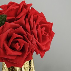 24 Red 5″ FOAM ROSE Flowers Stems Party Wedding Events Decorations Supplies