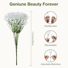 60 Pcs Babys Breath Artificial Flowers White Baby Breath Flowers Bulk,Real