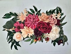 Floral Silk Flower Swags, Wedding Arch Decoration Pk of 2, Centerpieces
