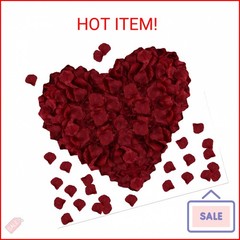 AWCCXMYM 1000PCS Wine Red Fake Rose Petals for Romantic Night Romantic Festive A