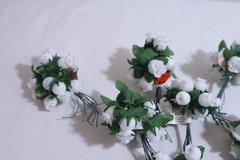 WHITE ROSES BUDS WEDDING SET ~