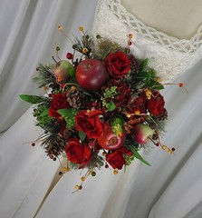 Autumn Apple Harvest Faux Silk Wedding Bouquet