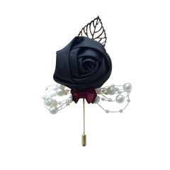Artificial Rose Pearl Corsage Wedding Party Buttonhole Bride Groom Bridesmaid