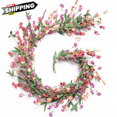 Artgar Flower Garland 6Ft Spring/Summer 6FT, Red&orange&purple (6ft)