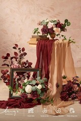Ling’s moment Wedding Centerpiece Flower with Vase for Ceremony/Reception Tablet