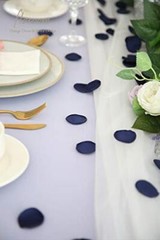 300pcs Silk Rose Petals Navy Blue Flower Petals for Wedding Flower Girl