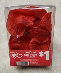 New Artificial Rose Petals 100 Count, For Decoration And Indoor Use Only