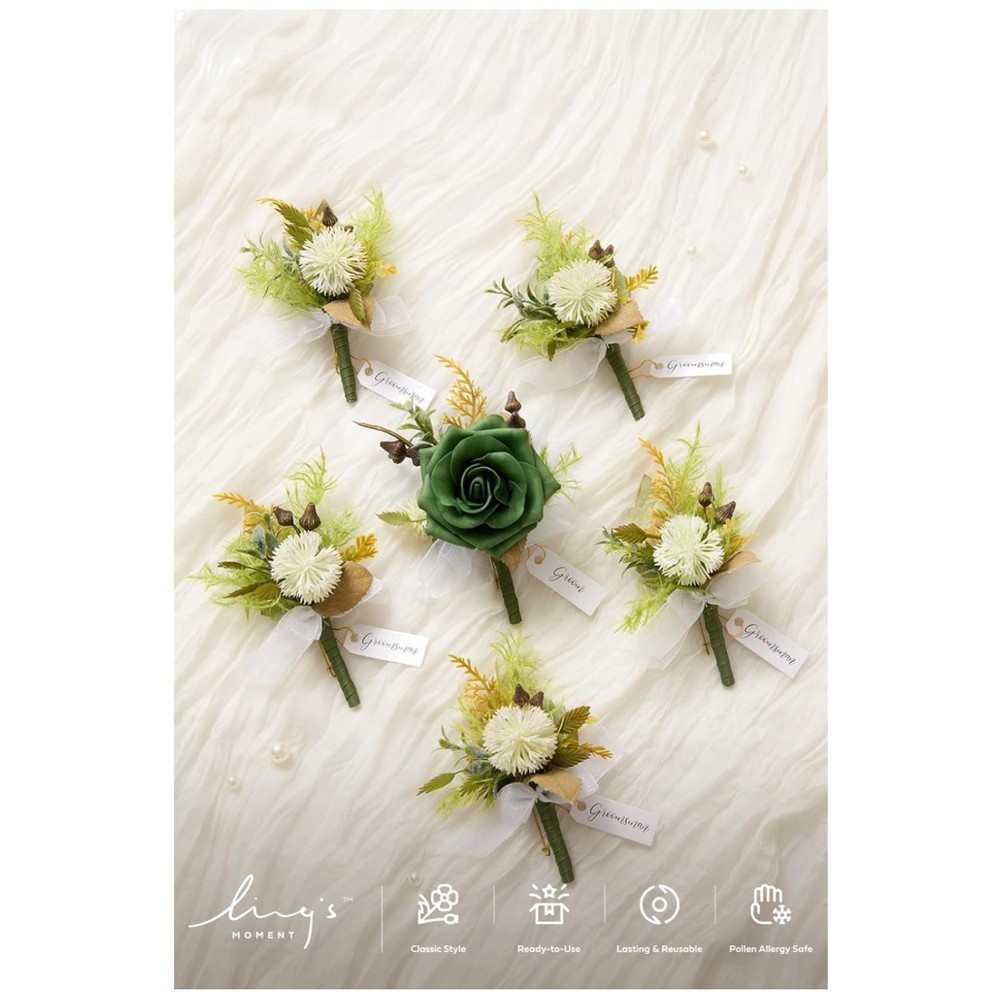 Artificial Flower Wedding Decor, Emerald Green