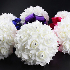 Wedding Fake Flowers Bridal Bouquets Bridesmaid Rose Centerpiece Bride Hydrangea