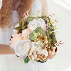 Versatile Wedding & Anniversary Bouquet – Artificial Flowers in Stunning Colors
