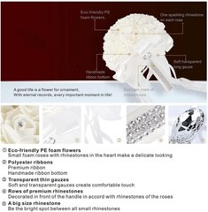 Ramo De Novia Flores Artificiales Decoracion Para Boda Matrimonio Accesorios NEW