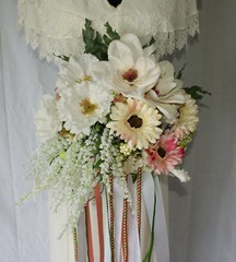 Peach Pink Garden Boho Silk Wedding Bouquet