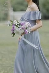 new in box $45 TINGE TIME 11 Inch Wedding Bouquet lilac/white