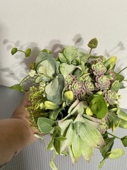 Silk Succulents Eucalyptus Misc Bridal Bouquet Small Pink Satin Ribbon Prom