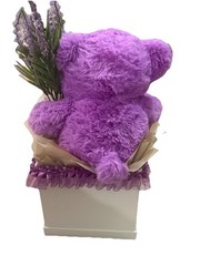 Victoria Secret Jasmine & Elderberry Floral Gift Basket/Purple Bear