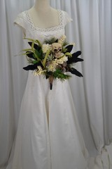Gothic Garden Skull Boho Faux Silk Wedding Bouquet