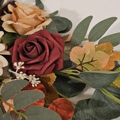 Ling’s Moment Fall Floral Swags Garlands Autumn Wedding Burgundy Rose Berries
