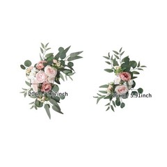 2 Pieces Wedding Arch Flowers Backdrop Decor Craft Decorative Artificial Flowers