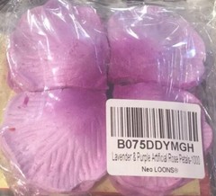 1000 Pieces Two-tone LAVENDER PURPLE Silk ROSE PETALS Decoration Neo Loons