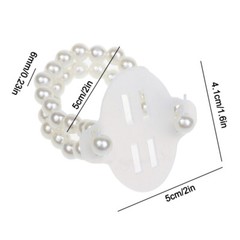 8x Elastic Pearl Wristband Wristlet Corsage DIY Decor Accessory for Beach Party