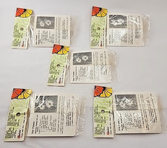 Vtg 13 Packs Mangelsen A-Ray of Petals Star Flower 12 Flowers/Pack Yellow 1979