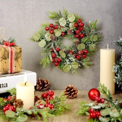 Pcs 9 Inch Artificial Wreaths for Kitchen Cabinet Norfolk Pine 8 Christmas