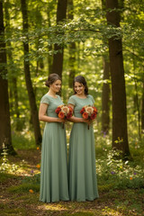 Terracotta Silk Bridal Bouquet, Burnt Orange Burgundy Bohon Wedding Flowers