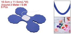 6Pcs 9.8ft Four-Leaf Paper Flower Garland Hanging Streamers Navy Blue