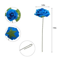 25/50pcs Foam Roses Artificial Flower Wedding Bride Bouquet Home Party Decor