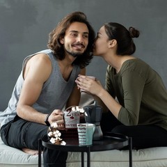2 Years Anniversary Decor for Him Her Cotton 6 x 6 x 0.6 inches, 2 Year