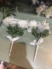 30pc White Wedding Artificial Flowers Arrangements Bouquet