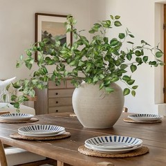 5PCS Artificial Eucalyptus Leaves Stem Plants for Spring Decor, 32.7 Green