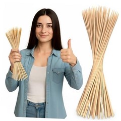 100 Pcs 16″ Bamboo Skewers – Long Bamboo Sticks for Flower Bouquet | 16 Inch