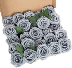 10/25/50Pcs Artificial Rose Flowers Foam Fake Faux Flowers Roses for DIY Wedding