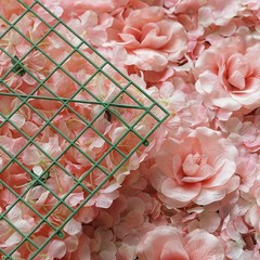 8 Blush Roses and Hydrangea Flowers Mat Wall Backdrop Panels Wedding Decorations