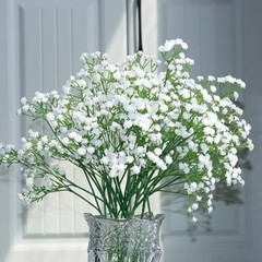 Baby Breath Flowers Artificial,12 Pcs Fake Babys Breath Real Touch White