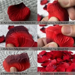 2000 PCS Silk Rose Petals Artificial Flower Petals Wedding Party Valentine’s