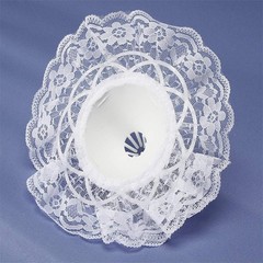 6Pcs Lace Bouquet Collar DIY Holder for Wedding Bridal Bouquets – White Lace Dec