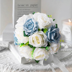 Wedding Bouquets for Bride & Bridesmaid – Realistic Silk Flowers Artificial Rose