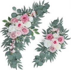 ponatia Artificial Wedding Arch Flowers (Pack of 2), Dusty Rose Wedding Flowe