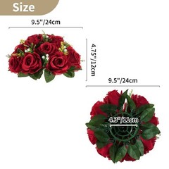 NUPTIO Flower Wedding Centrepieces for Tables – 10 Pcs 9.5in Diameter Crimson…
