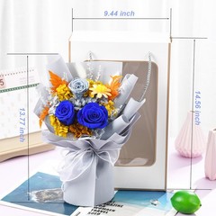 lovenfold Flowers for Delivery Prime,Preserved Bouquets,Blue BLUE
