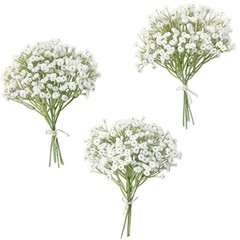 18pcs Artificial Babys Breath Gypsophila Greenery Sprays, Real Touch White